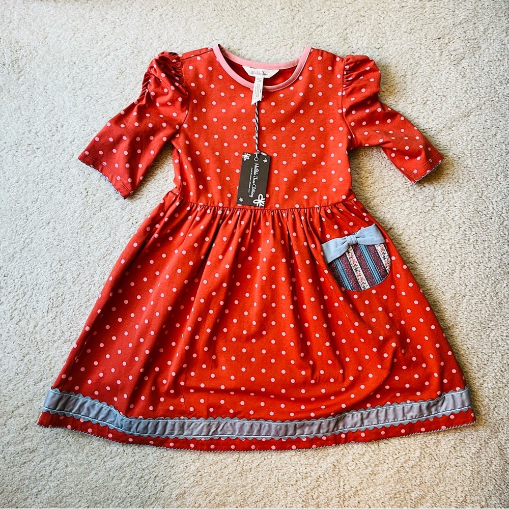 NWT Matilda Jane Red Polka Dot Dress with pocket